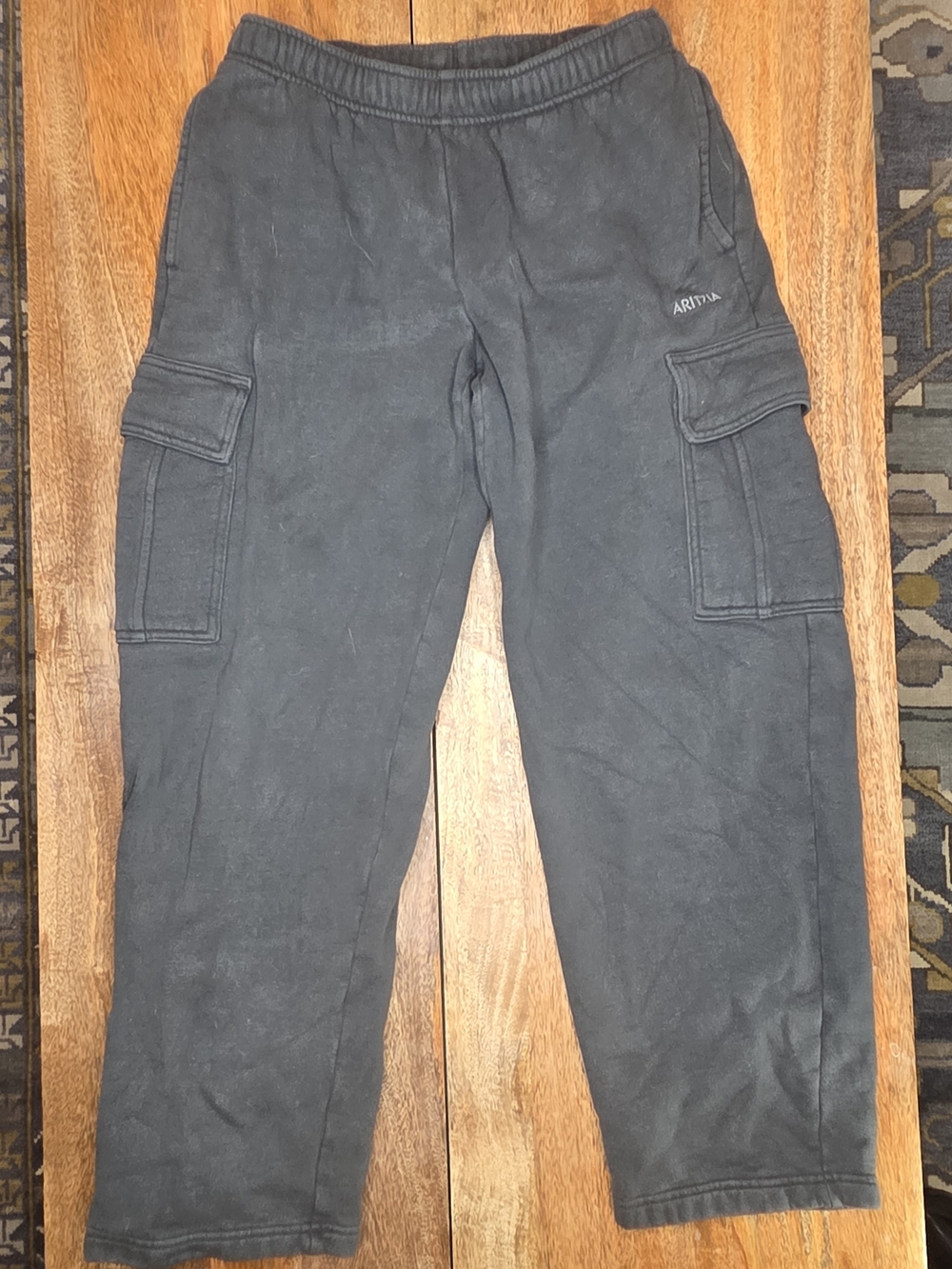 Aritzia Womens Dark Green Cozy Sweatfleece Mega Cargo Cotton Sweatpants (S)